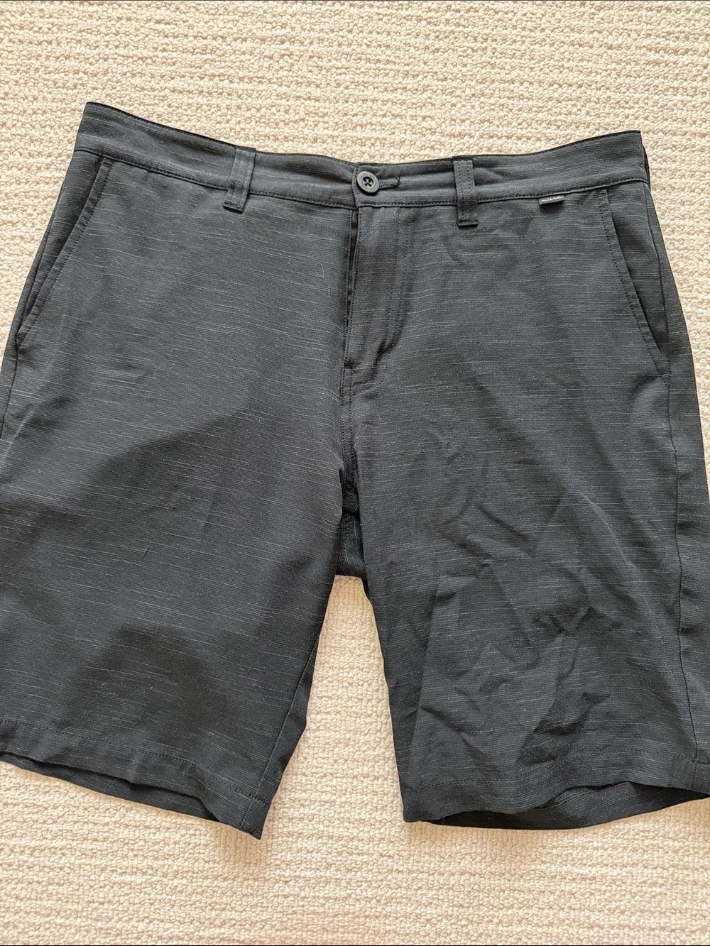 Travis Mathew Black Flat Front Performance Shorts